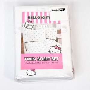 Hello Kitty Twin Sheet Set